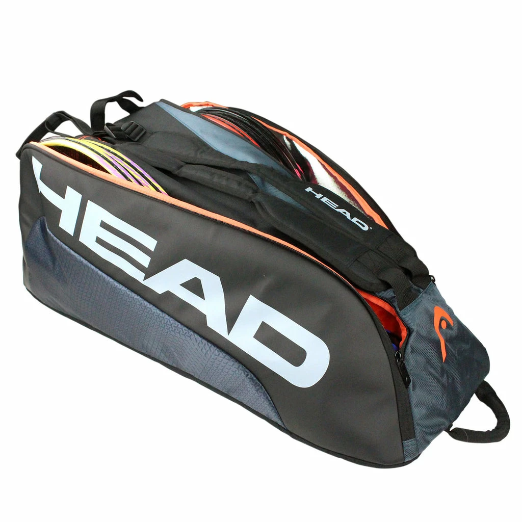 Head Tour Team Supercombi 9 Pack Racquet Bag (Black/Grey)