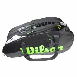 Wilson Super Tour 15 Pack Racquet Bag (Black/Green) 10 Wilson Super Tour 15 Pack Racquet Bag (Black/Green) -head shop IMG 2948 1024x1024