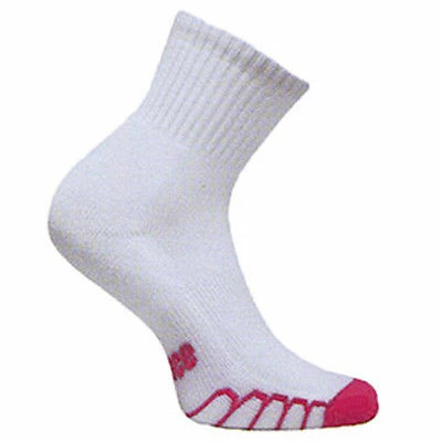 Prince Silver Series 1/4 Top Socks (White/Pink) - Image 2