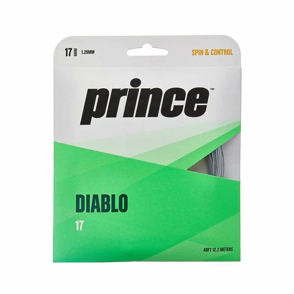 Prince Diablo 17 Tennis String (Silver)
