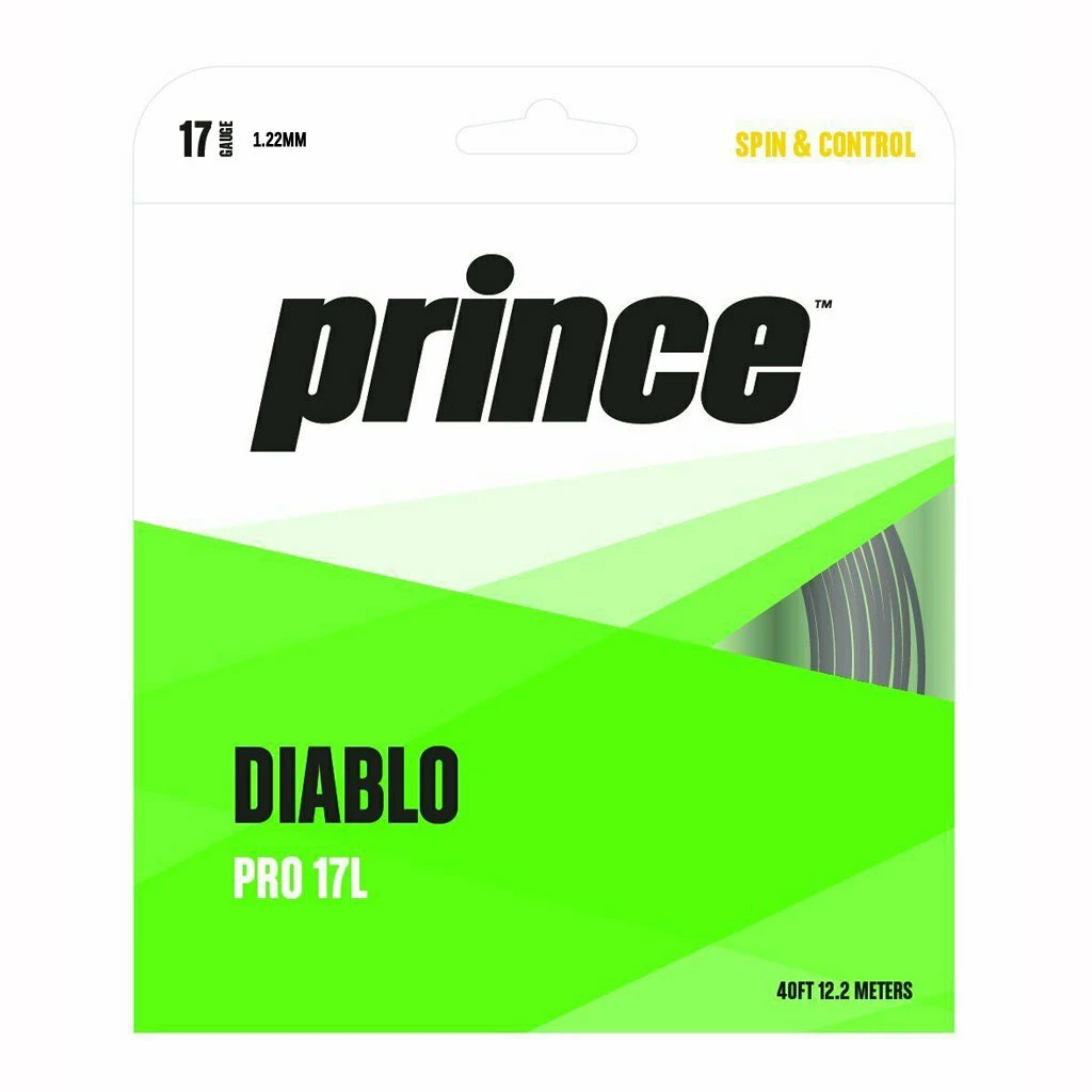 Prince Diablo Pro 17L Tennis String (Black)