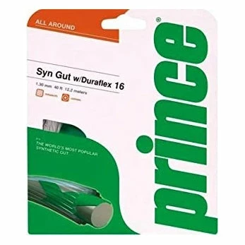 Prince Synthetic Gut 16 Duraflex Tennis String (White) - Image 2