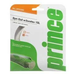 Prince Synthetic Gut 15L Duraflex Tennis String (White)
