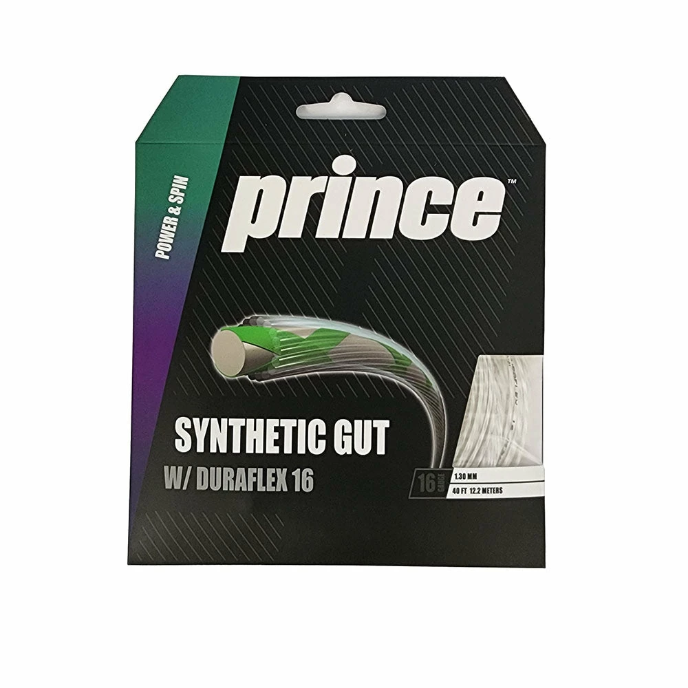 Prince Synthetic Gut 16 Duraflex Tennis String (White) - Image 3