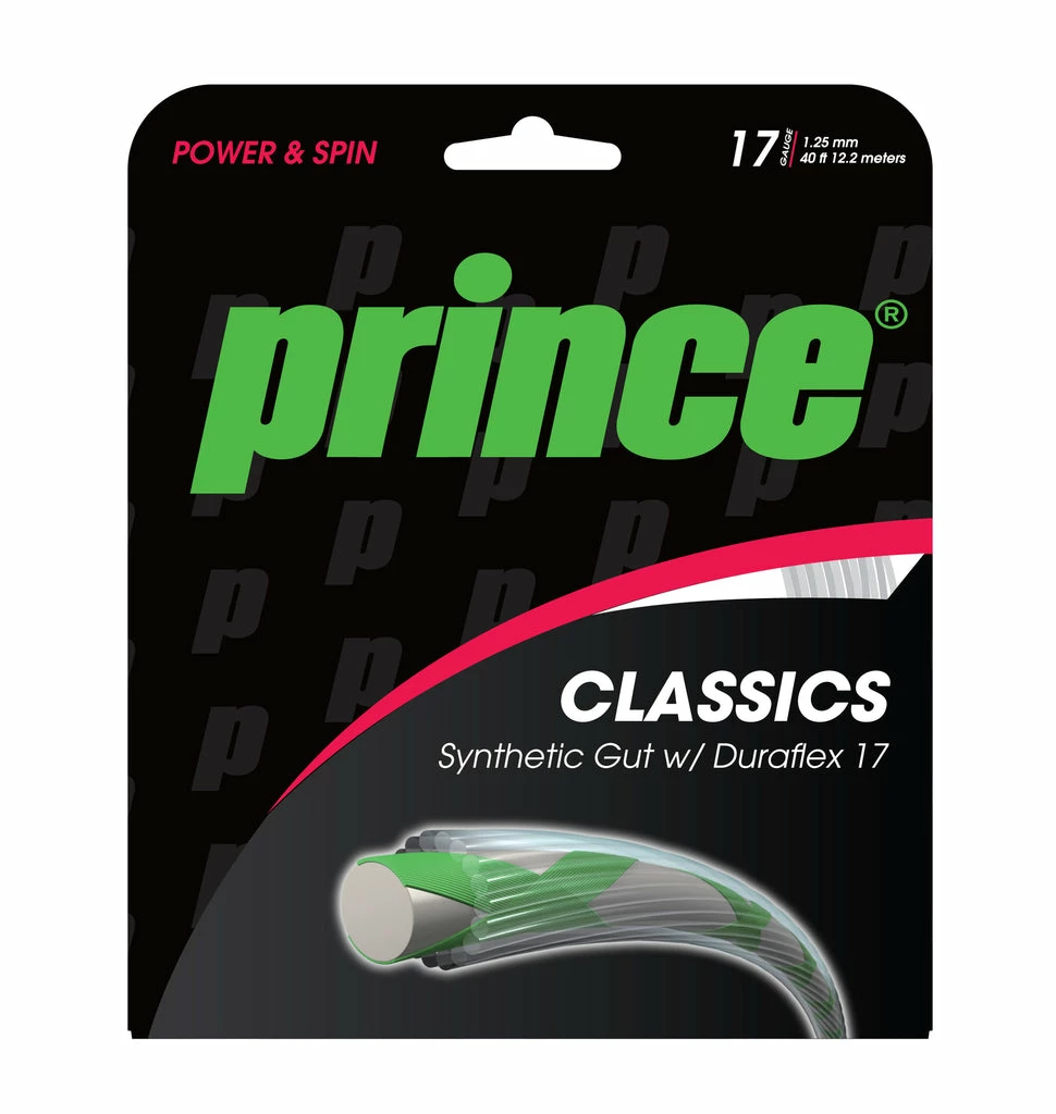 Prince Synthetic Gut 17 Duraflex Tennis String (White) - Image 2