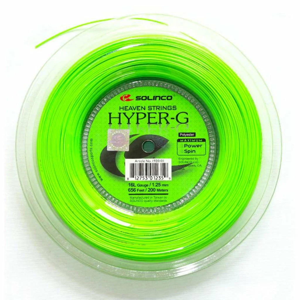 Solinco Hyper-G 16L Tennis String Reel (Green)