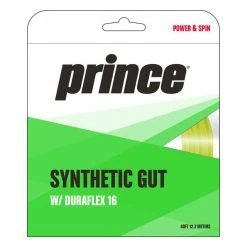 Prince Synthetic Gut 16 Duraflex Tennis String (Yellow)