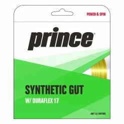 Prince Synthetic Gut 17 Duraflex Tennis String (Gold)