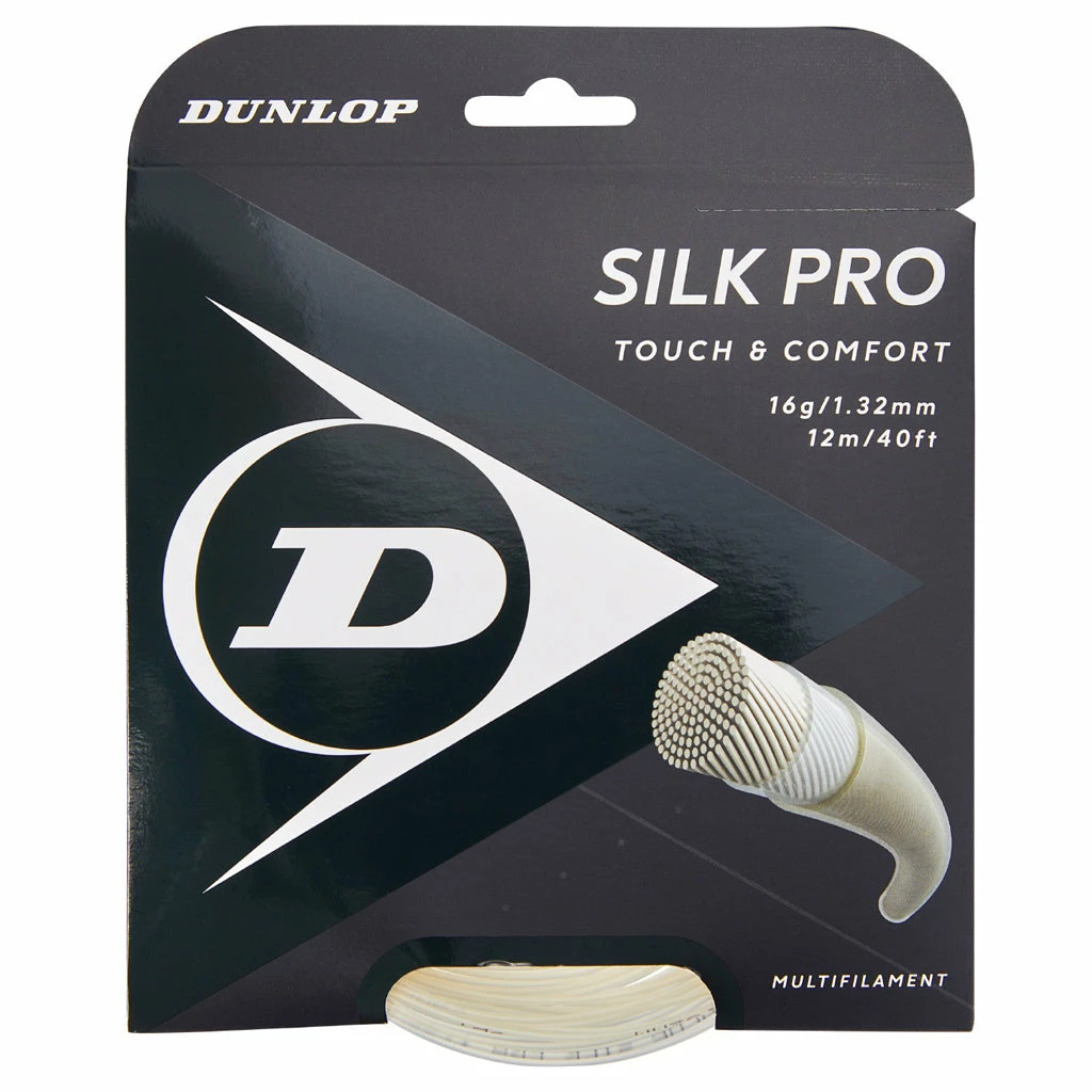 Dunlop Silk Pro 16 G Tennis String (White)