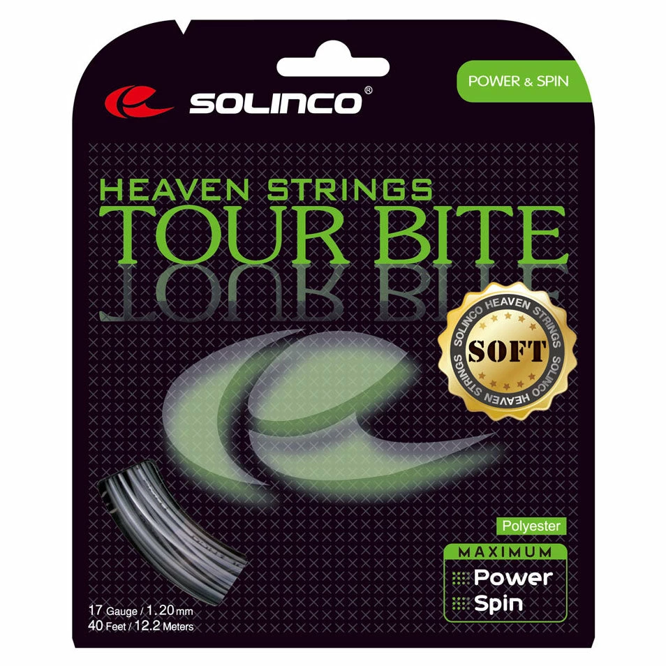 Solinco Tour Bite Soft 17 Tennis String (Silver)