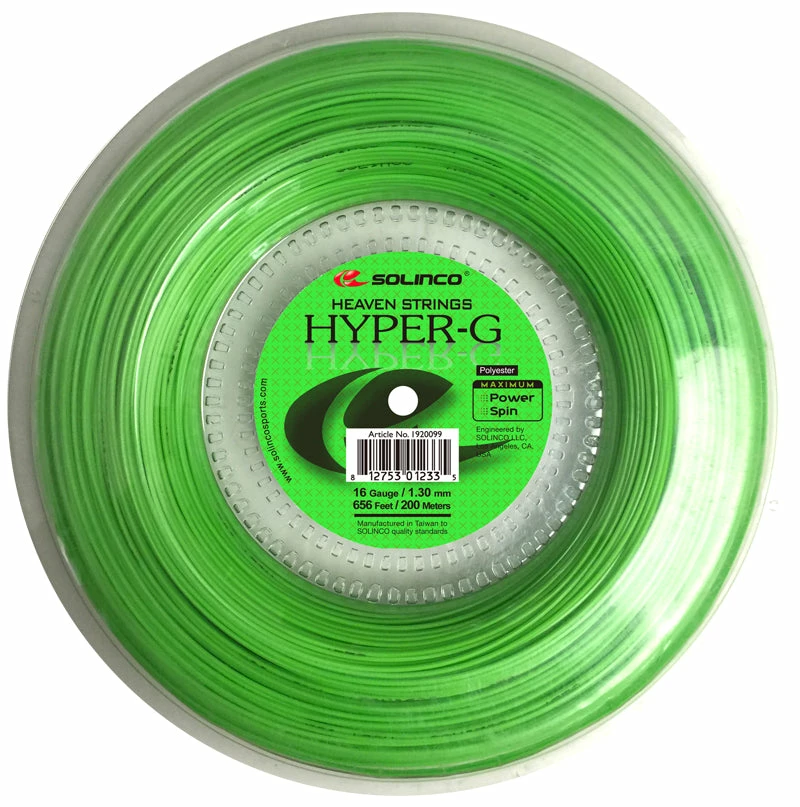 Solinco Hyper-G 16 Tennis String Reel (Green)