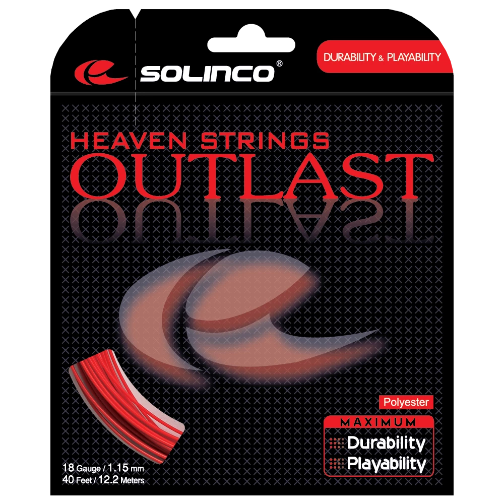 Solinco Outlast 16 Tennis String (Red)