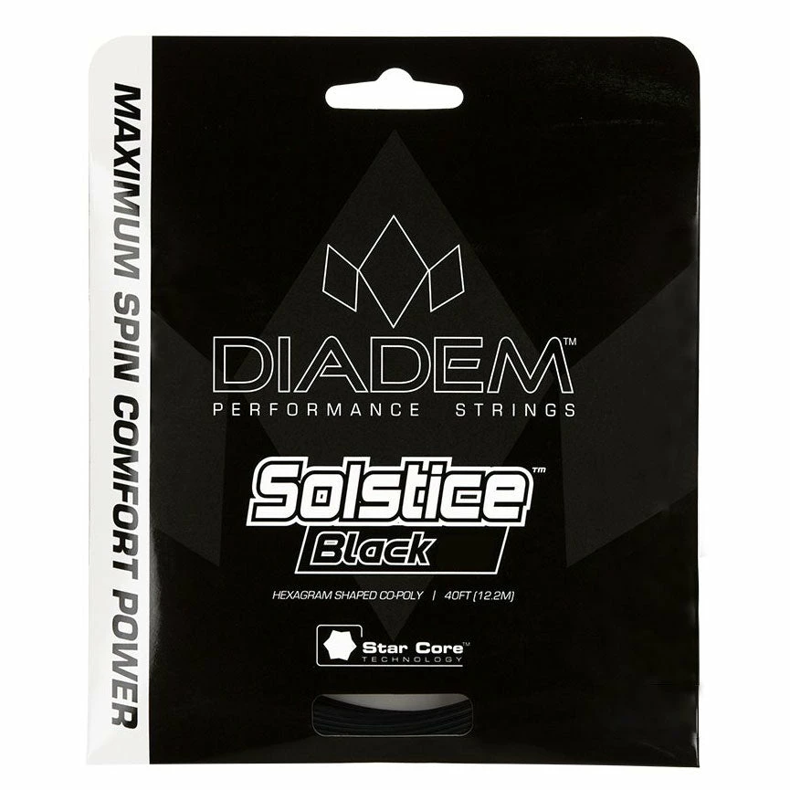 Diadem Solstice Black 18 Tennis String (Black)