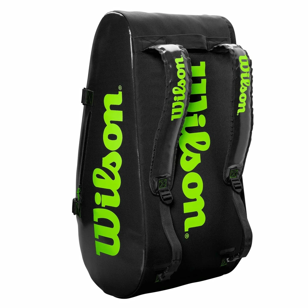 Wilson Super Tour 15 Pack Racquet Bag (Black/Green) 8 Wilson Super Tour 15 Pack Racquet Bag (Black/Green) - Image 6