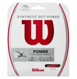 Wilson Synthetic Gut Power 16 Tennis String (Red)