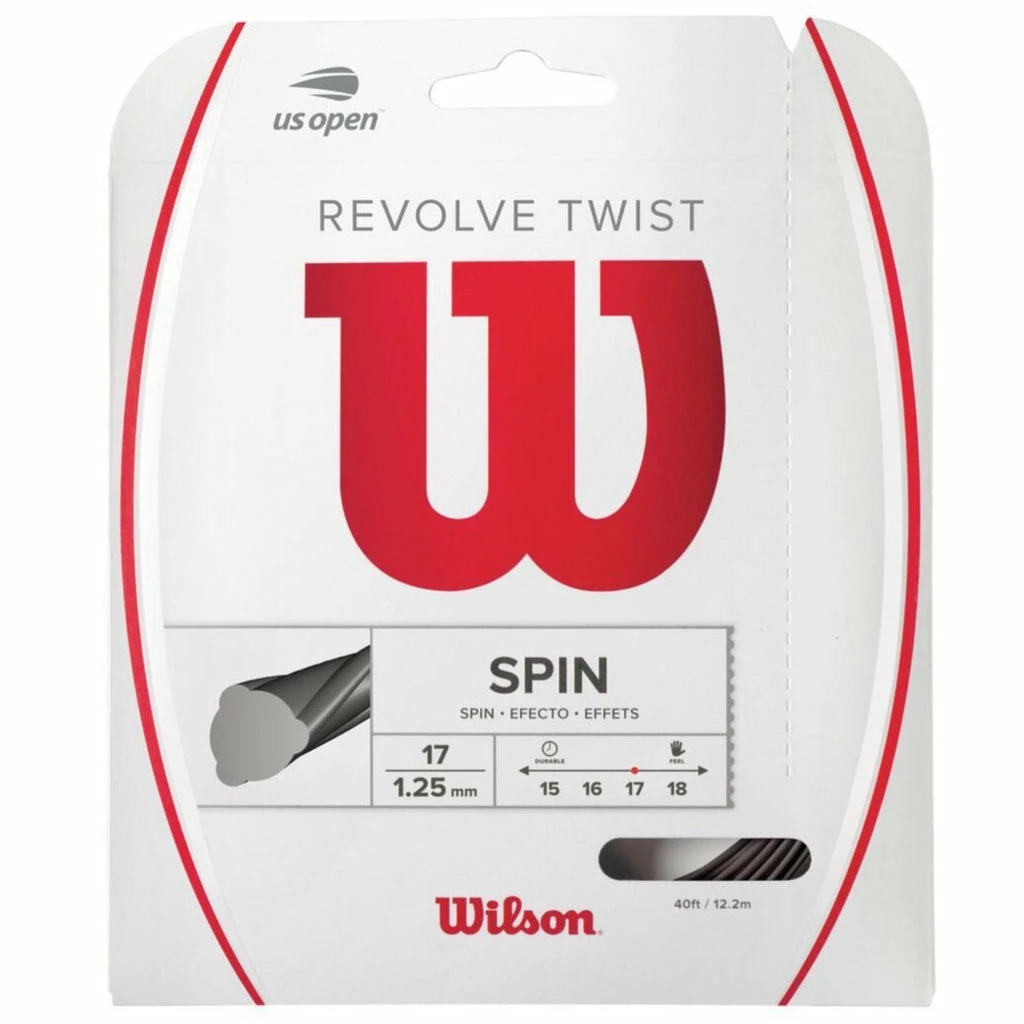 Wilson Revolve Twist 17 Tennis String (Grey)