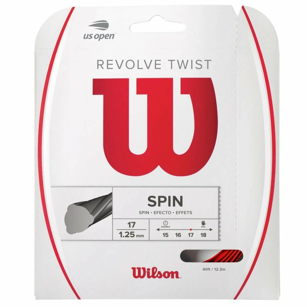 Wilson Revolve Twist 17 Tennis String (Red)