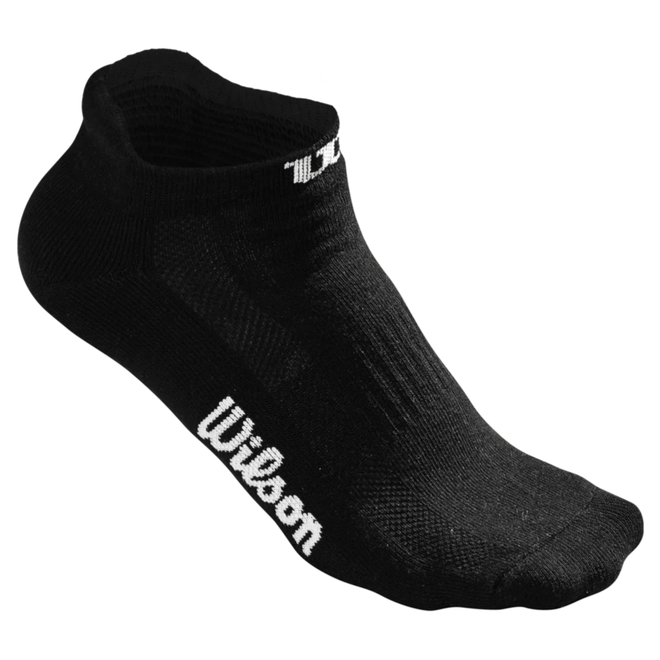 Wilson Women's No Show Socks 3 Pack (Black)