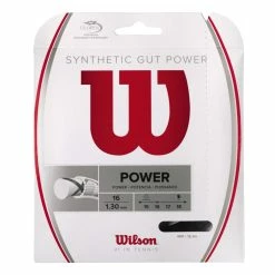 Wilson Synthetic Gut Power 16 Tennis String (Black)