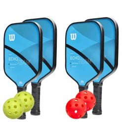Wilson Echo Team 4 Paddle Pickleball Bundle