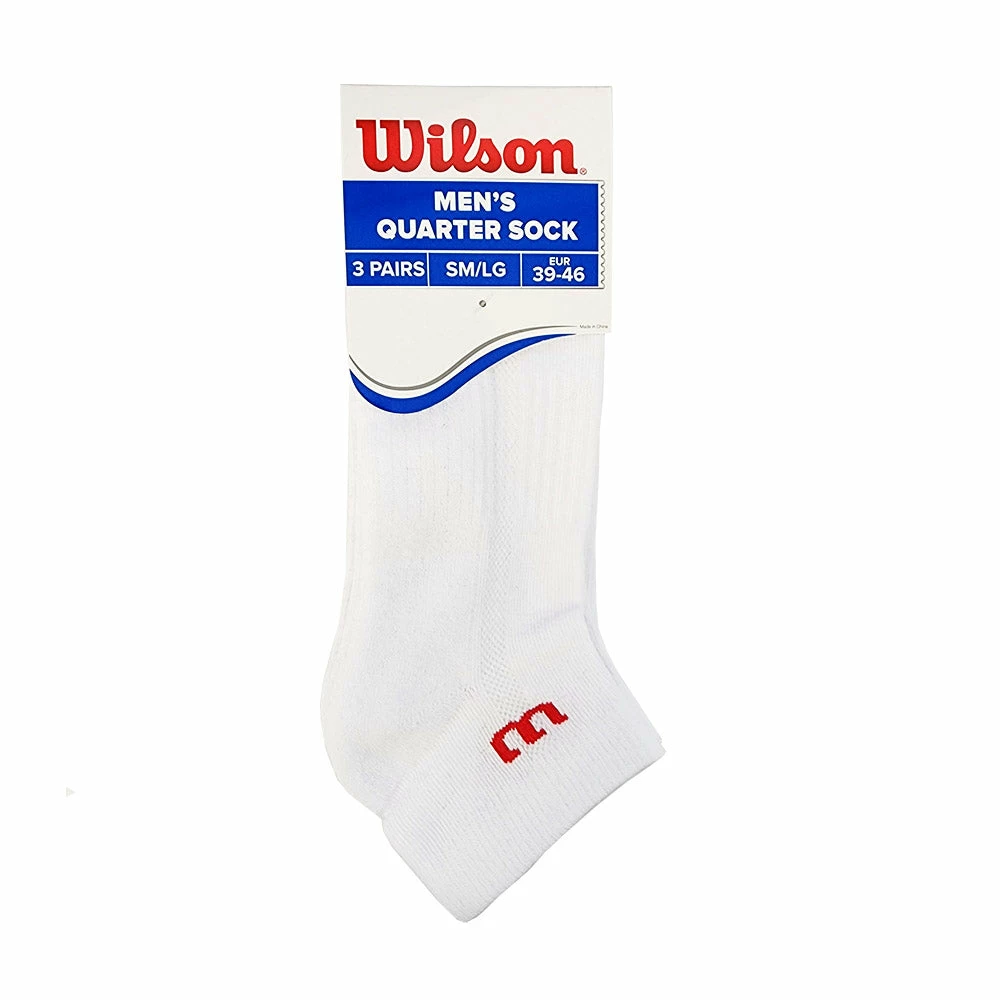 Wilson Men's Quarter Socks 3 Pack (White) - Image 2