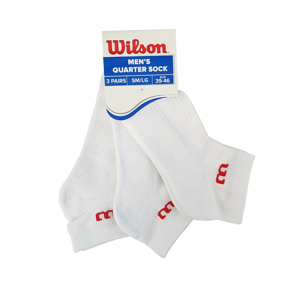 Wilson Men's Quarter Socks 3 Pack (White) - Image 3