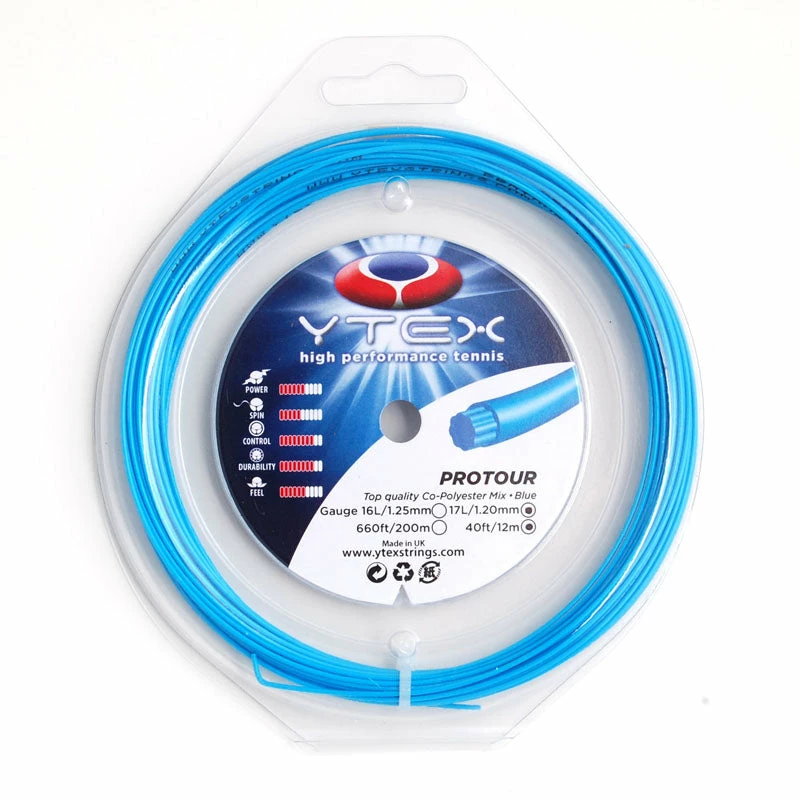 YTex Protour 16L Tennis String (Blue)