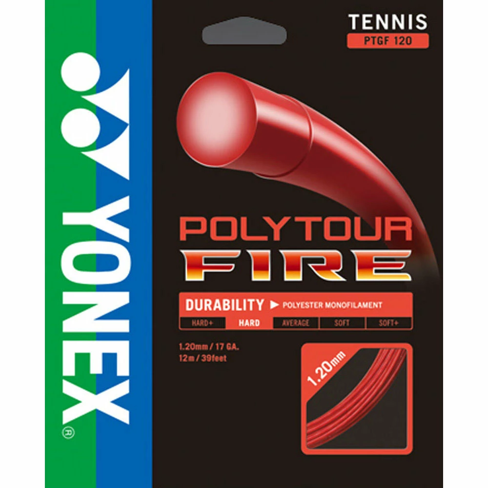 Yonex Poly Tour Fire 17 Tennis String (Red)