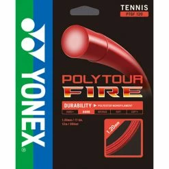Yonex Poly Tour Fire 16 Tennis String (Red)