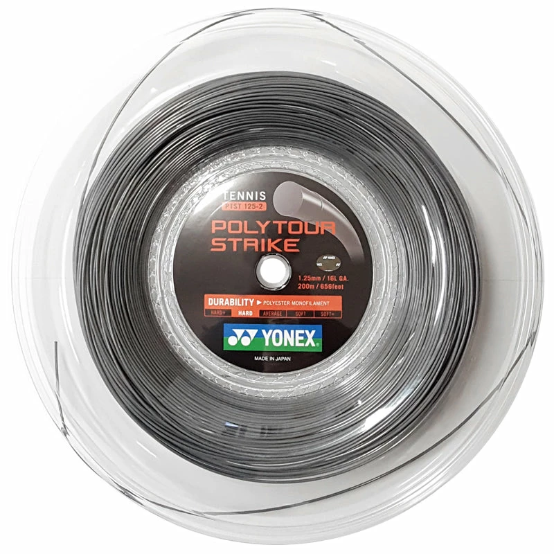 Yonex Poly Tour Strike 16L Tennis String Reel (Grey) 3 Yonex Poly Tour Strike 16L Tennis String Reel (Grey)