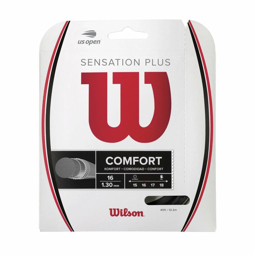 Wilson Sensation Plus 16 Tennis String (Black)