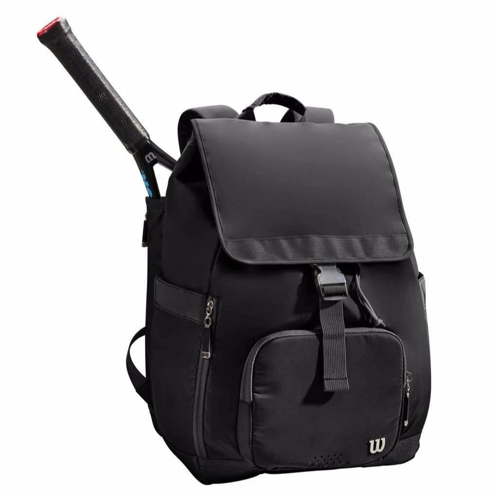 Wilson Women's Foldover Backpack Racquet Bag (Black)