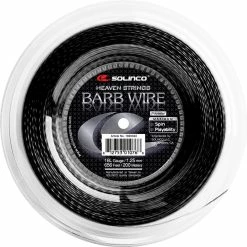 Solinco Barb Wire 16L Tennis String Reel (Black)