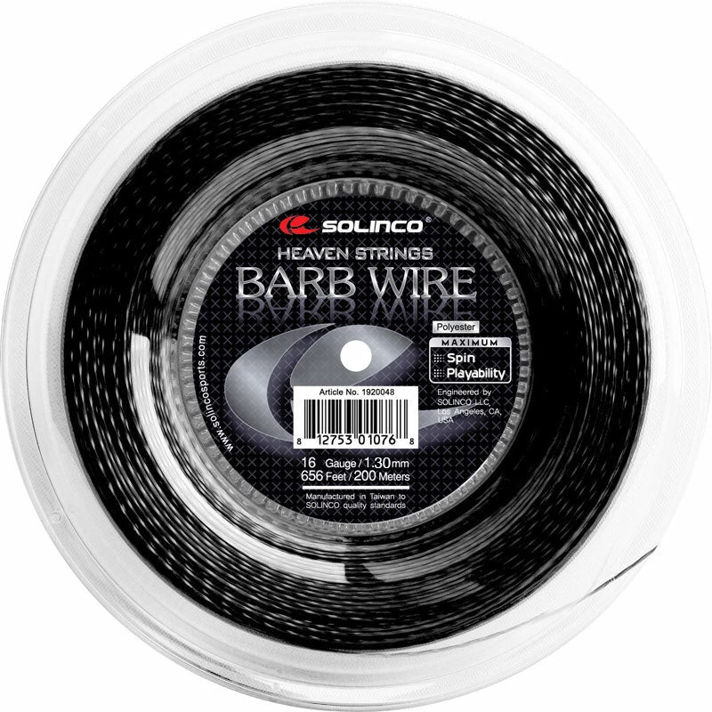 Solinco Barb Wire 16 Tennis String Reel (Black)