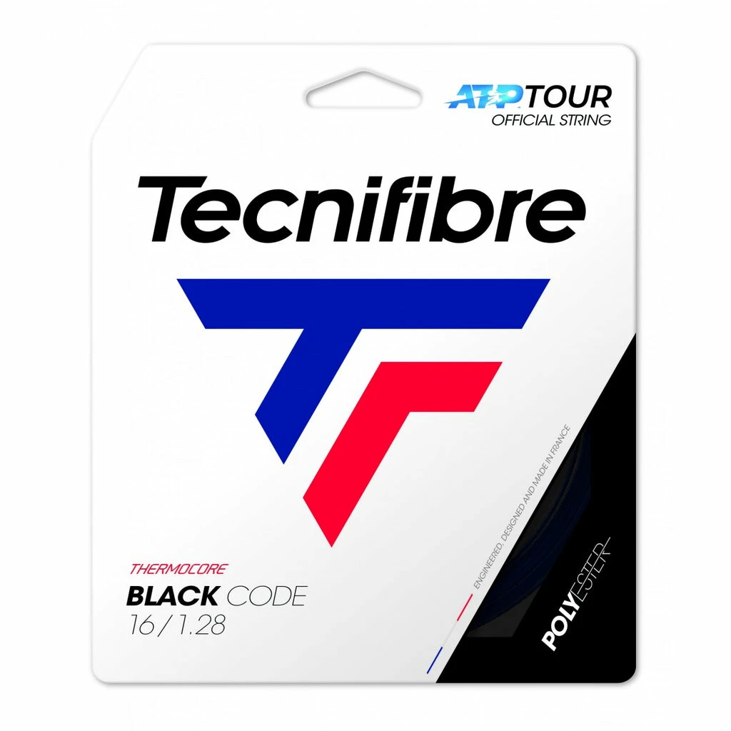 Tecnifibre Black Code 16 Tennis String (Black)