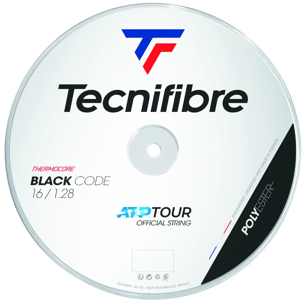 Tecnifibre Black Code 16 Tennis String Reel (Black)