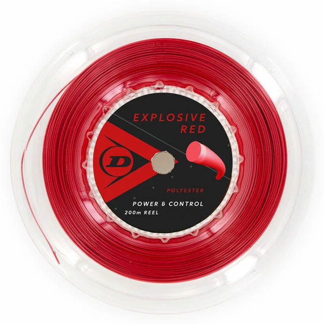 Dunlop Explosive Red 17 G Tennis String Reel (Red)