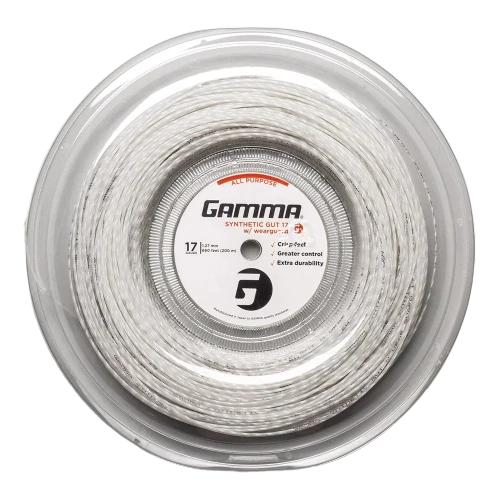 Gamma Synthetic Gut 17 With Wearguard Tennis String Reel (White)
