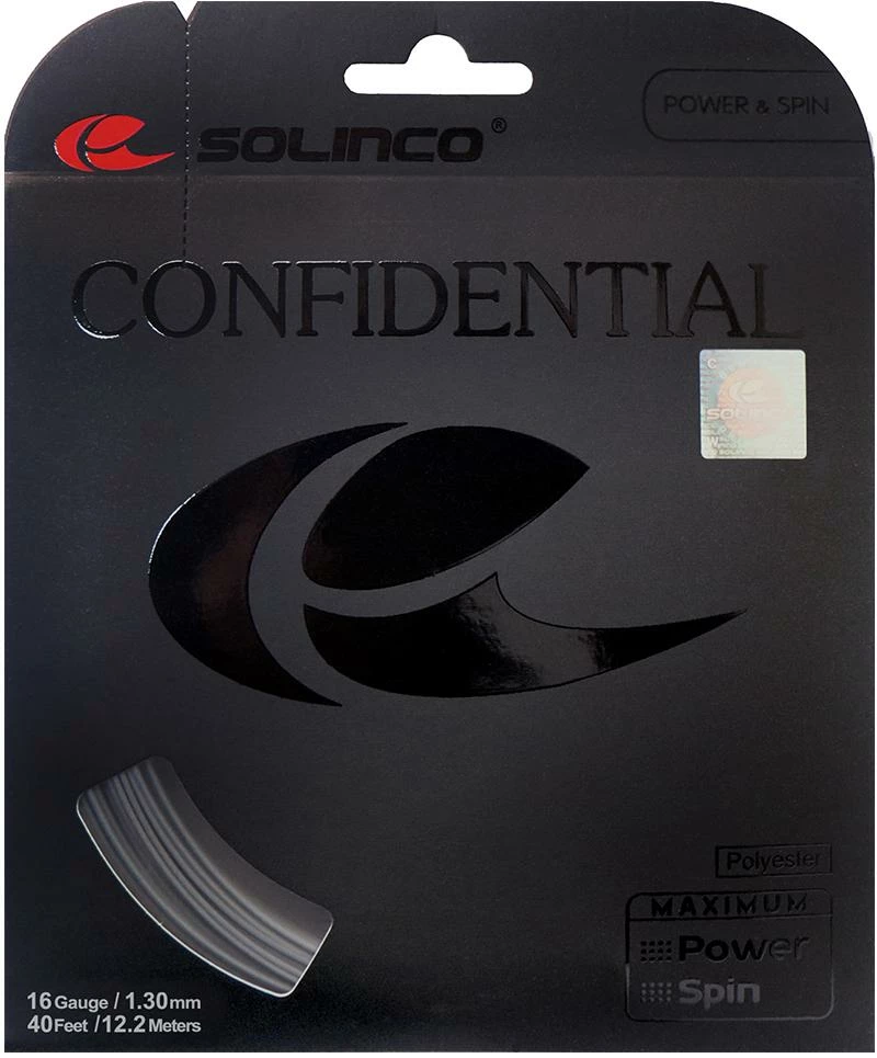 Solinco Confidential 18 Tennis String (Grey)