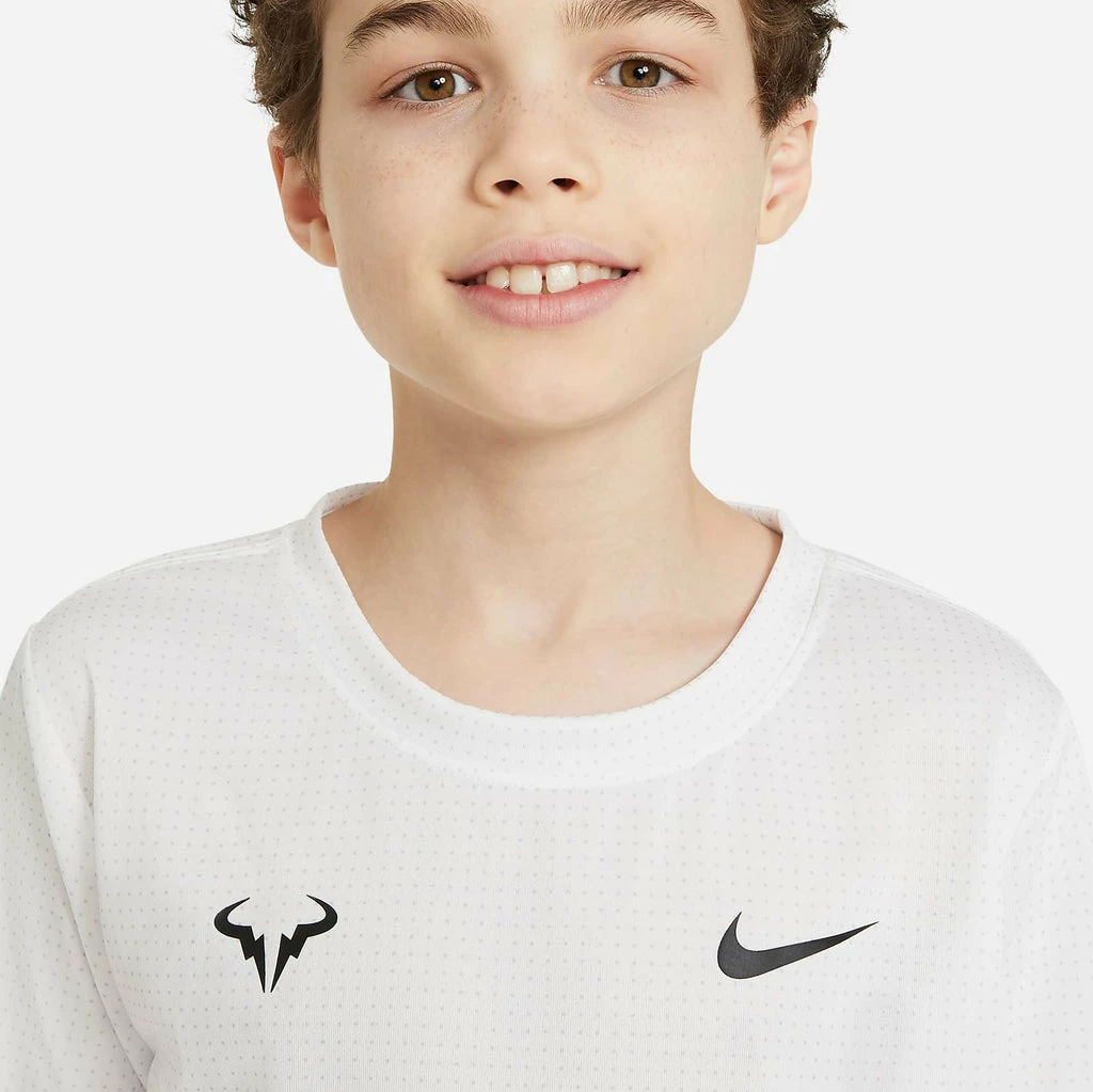 Nike Boys Rafa Dri-FIT Top (White/Black) - Image 3