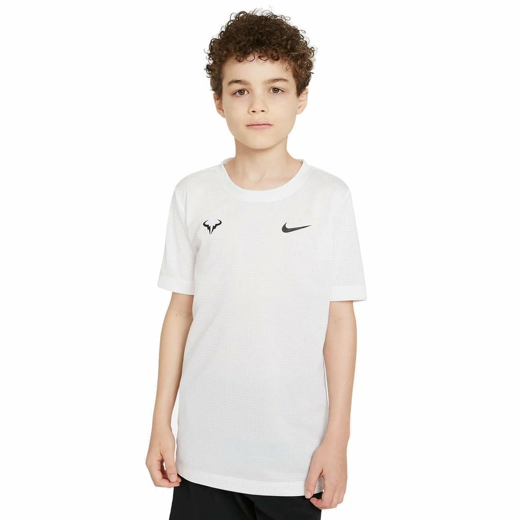 Nike Boys Rafa Dri-FIT Top (White/Black)