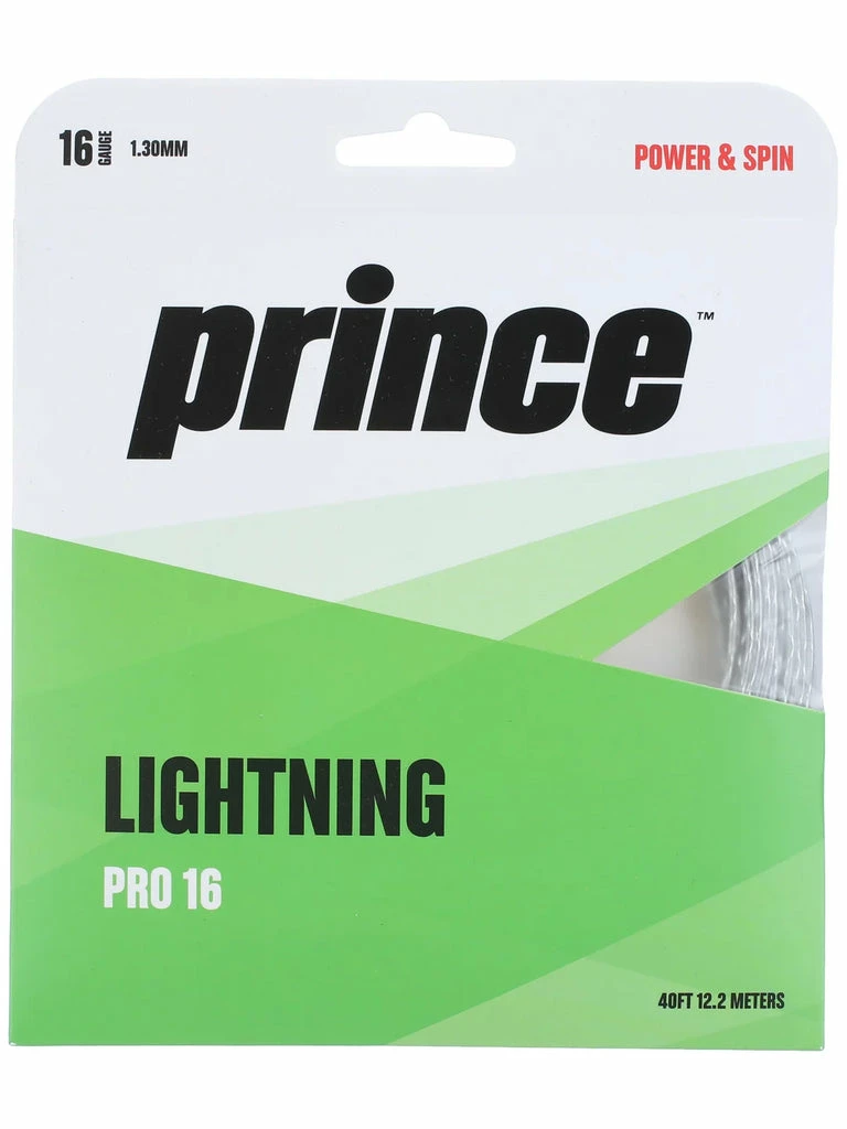 Prince Lightning Pro 16 Tennis String (Silver)