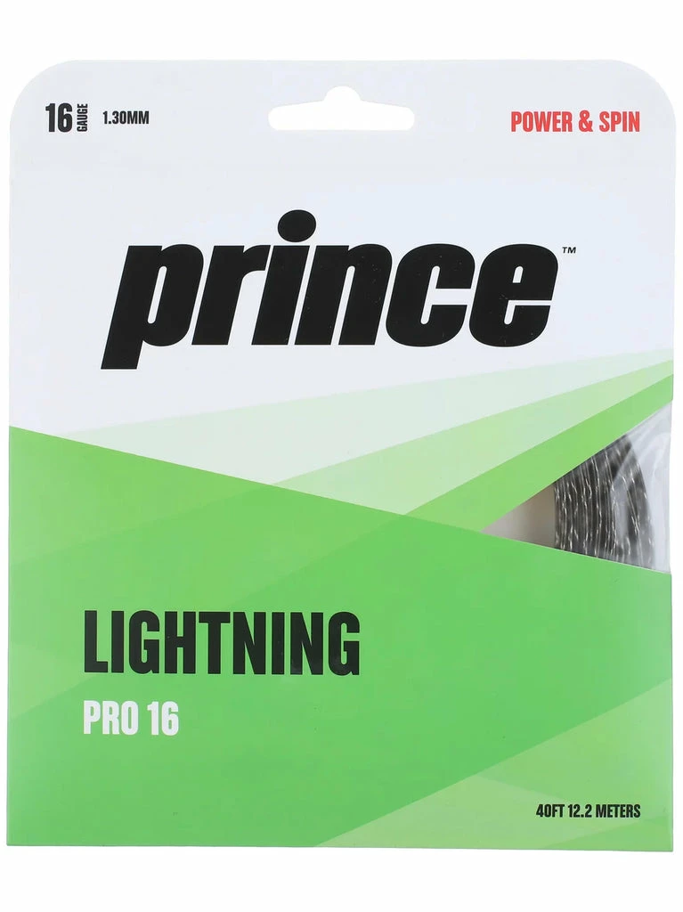 Prince Lightning Pro 16 Tennis String (Black)