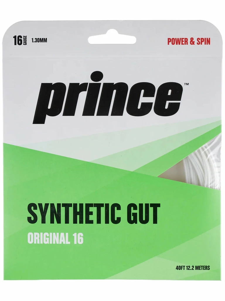 Prince Synthetic Gut 16 Original Tennis String (White)