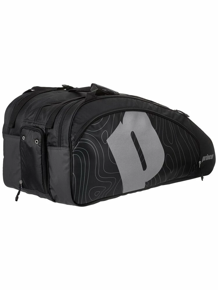 Prince Tour Reflective 12 Pack Racquet Bag (Black/Silver) - Image 5