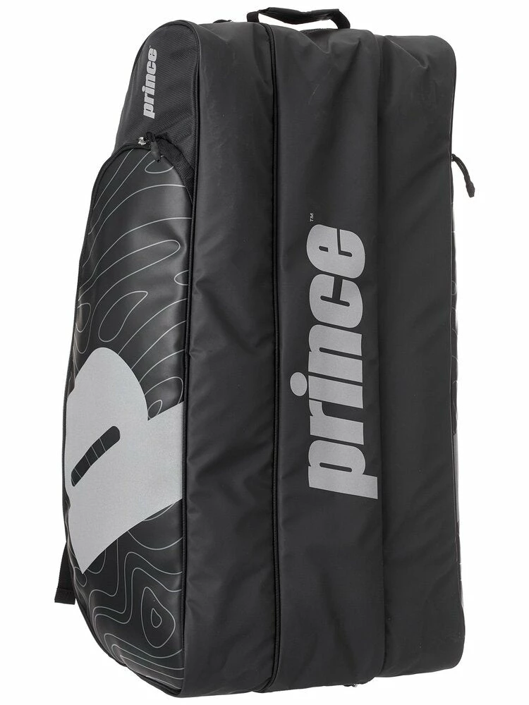 Prince Tour Reflective 12 Pack Racquet Bag (Black/Silver) - Image 4