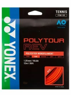 Yonex Poly Tour Rev 16L Tennis String (Bright Orange)