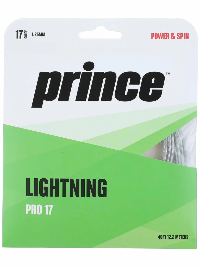 Prince Lightning Pro 17 Tennis String (Silver)