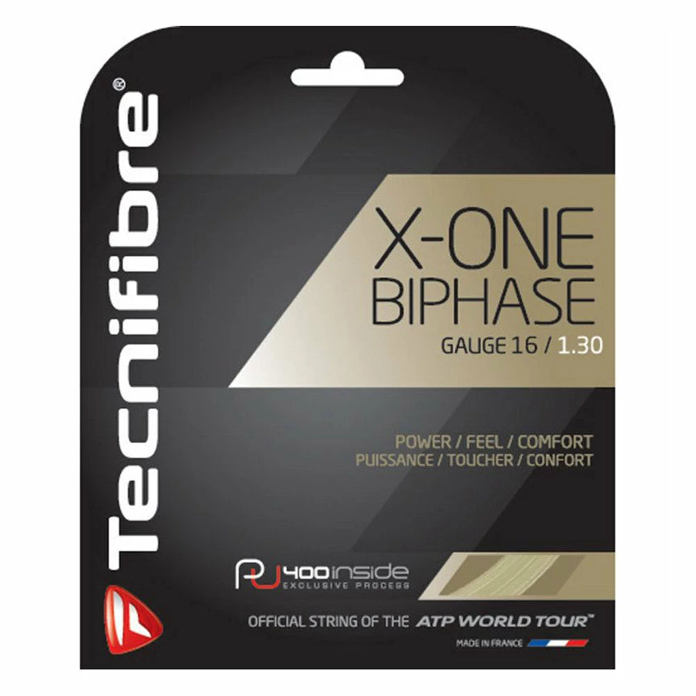 Tecnifibre X-One Biphase 16 Tennis String (Natural) - Image 2