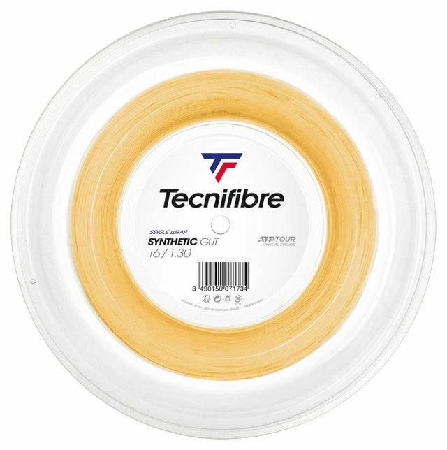 Tecnifibre Synthetic Gut 16 Tennis String Reel (Gold)